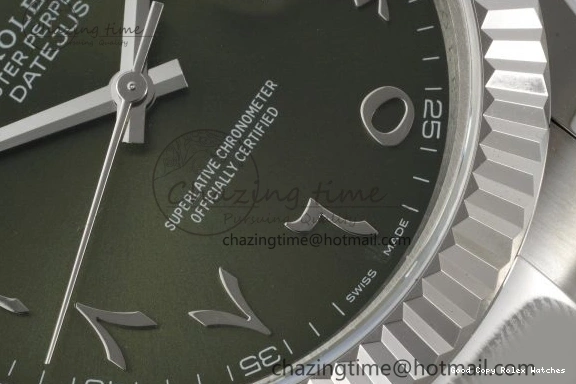 Good Copy Rolex Watches Green 41 V Oyster Steel VR3235 JDF Markers SS Dial Bracelet Sundust Arabic QuickDry DateJust 904L on 2238 0111